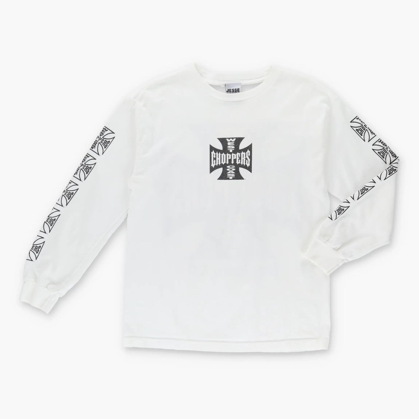 WEST COAST CHOPPERS Y2K Cross White Vintage Long Sleeve Tee (S)