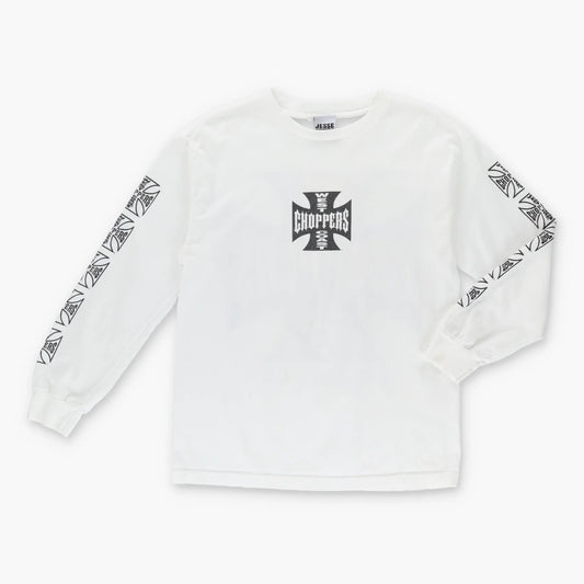 WEST COAST CHOPPERS Y2K Cross White Vintage Long Sleeve Tee (S)