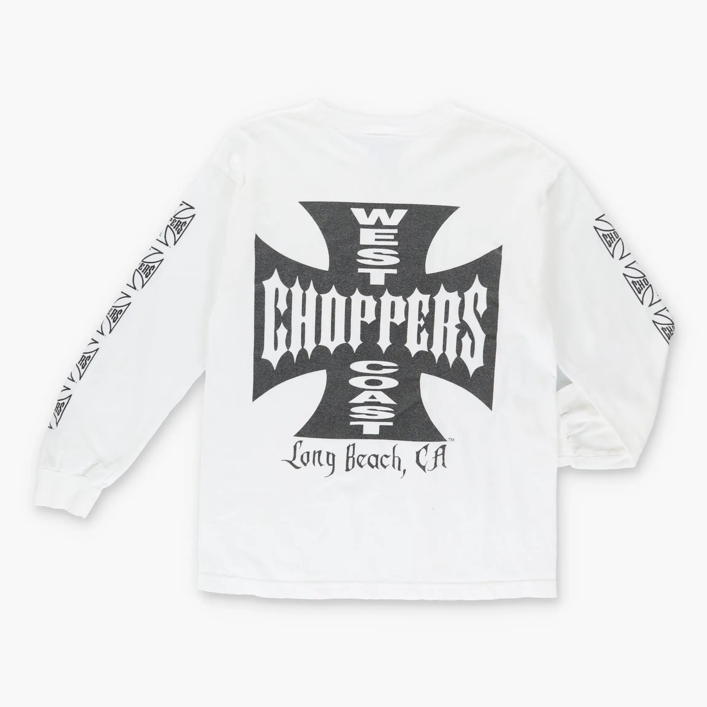 WEST COAST CHOPPERS Y2K Cross White Vintage Long Sleeve Tee (S)
