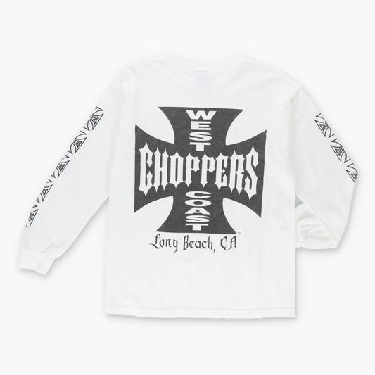 WEST COAST CHOPPERS Y2K Cross White Vintage Long Sleeve Tee (S)