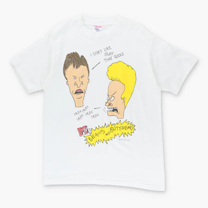 1993 BEAVIS AND BUTT-HEAD Single Stitch Vintage Comedy Cartoon T-Shirt (L)