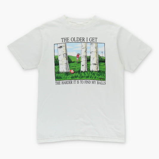 Vintage 1993 'I Can't Find My Balls' Single Stitch Golf Comedy Tee (M-L)