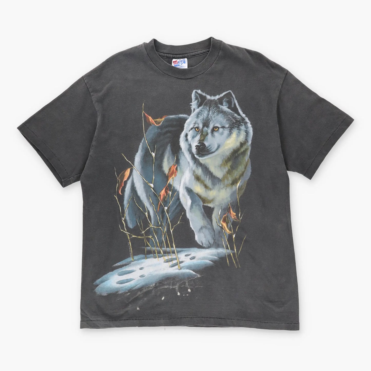 Vintage 1993 Lone Wolf Two Sided Harlequin USA Made T-Shirt (L)
