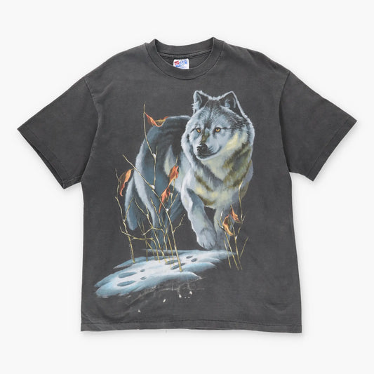 Vintage 1993 Lone Wolf Two Sided Harlequin USA Made T-Shirt (L)