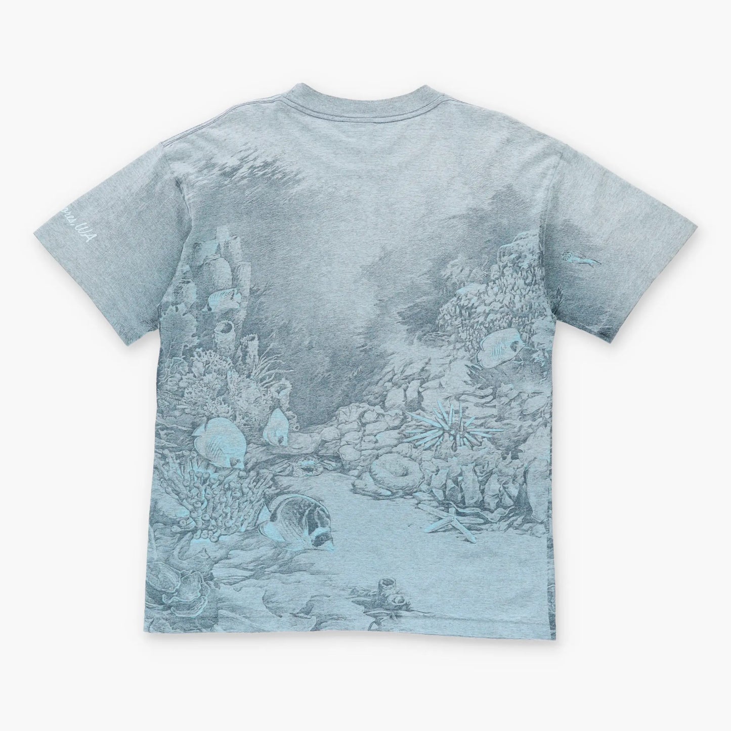 Vintage Turtles Ocean All Over Print Single Stitch T-Shirt (L)