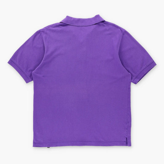 SOUTHPOLE Embroidered Crest Logo Vintage Purple Polo Shirt (M-L)
