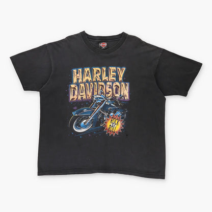 Vintage 1993 HARLEY DAVIDSON "Rock & Roll" USA Made Black Motorcycle T-Shirt (XL)
