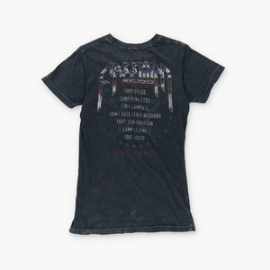 AFFLICTION Y2K "Freedom Defender" Lace-Up USA Made Tee (Women's S-M)