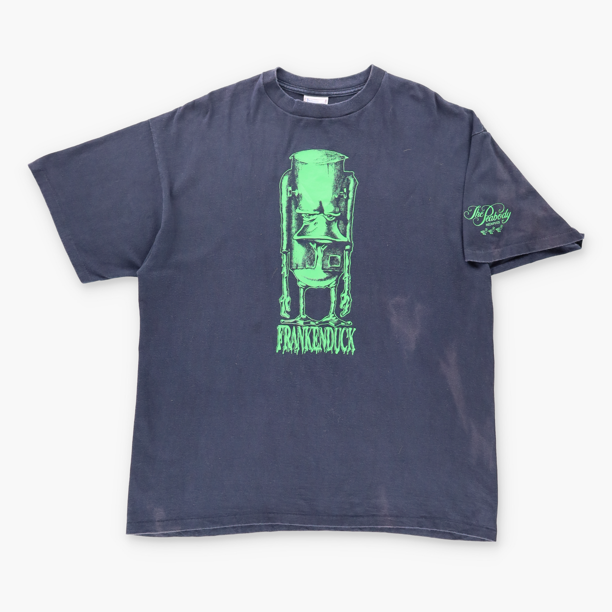 Vintage 'Frankenduck' Peabody 90s Single Stitch Faded Black T-Shirt USA Made (XL) Vintage Sole Melbourne