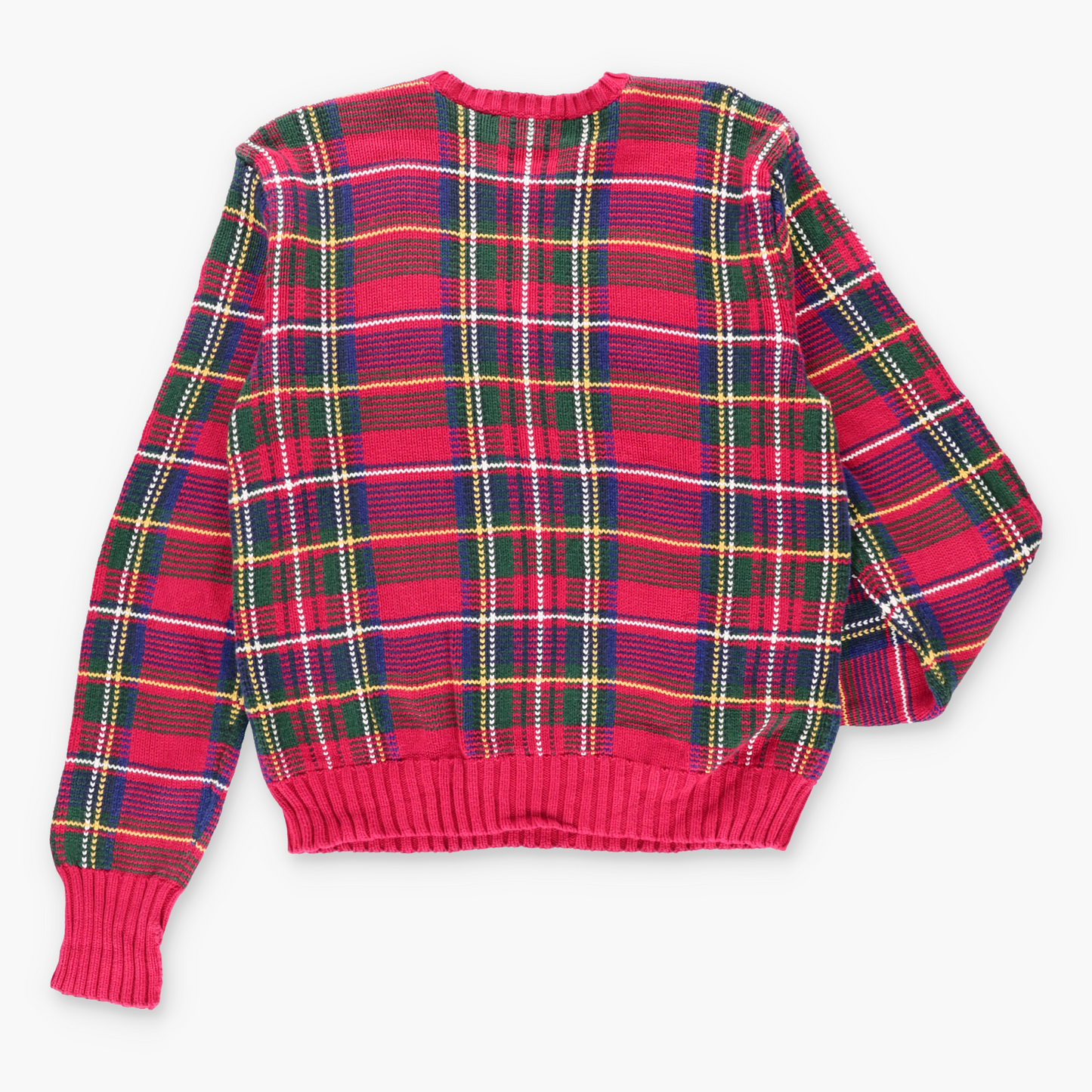 Vintage POLO RALPH LAUREN Red Tartan Knit Sweater (L) Vintage Sole Melbourne