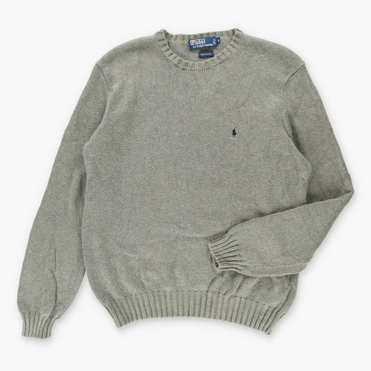 Vintage RALPH LAUREN Embroidered Grey Knit Sweater *AUBS Vintage Sole Melbourne