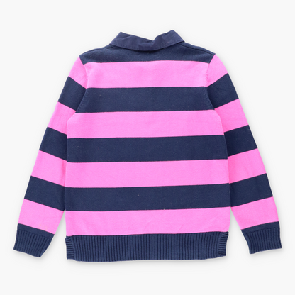 Vintage LAUREN By RALPH LAUREN Embroidered Crest Pink & Navy Polo Knit *Aubs Vintage Sole Melbourne
