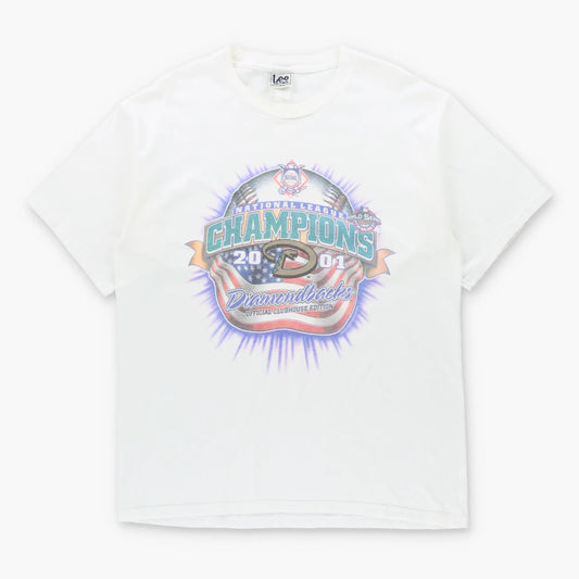Vintage 2001 LEE SPORT Arizona Diamondbacks Baseball "Official Clubhouse Edition" MLB Tee (L) ***COCO Vintage Sole Melbourne