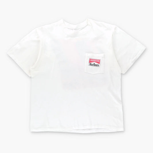 MARLBORO Adventure Team Front Pocket USA Made Single Stitch Racing Car Tee (L) ***COCO Vintage Sole Melbourne