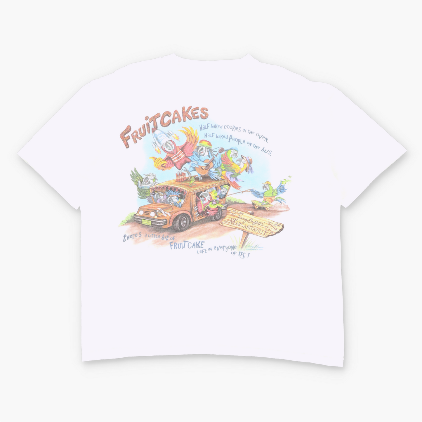 Vintage Jimmy Buffett 'Fruitcakes' Margaritaville Jamaica Music Tee (XL-XXL) ***COCO Vintage Sole Melbourne