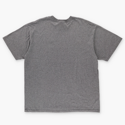 NIKE Embroidered Swoosh Logo Grey & Black Tee (XL)