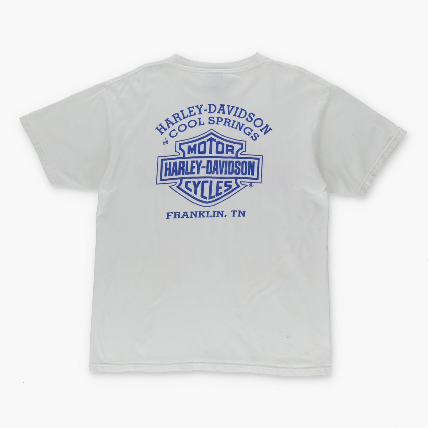 HARLEY DAVIDSON Y2K Dragon Yin Yang Logo White Motorcycle Tee (M-L)