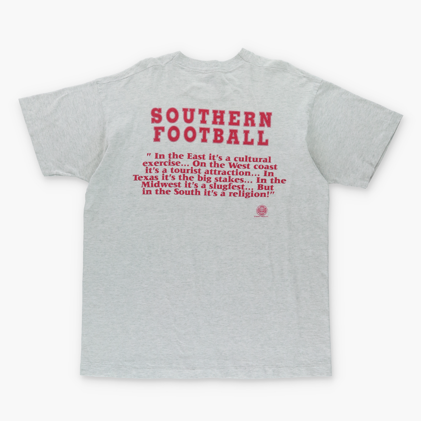 Vintage Georgia 'Southern Football' Single Stitch USA Made Grey T Shirt (XL)