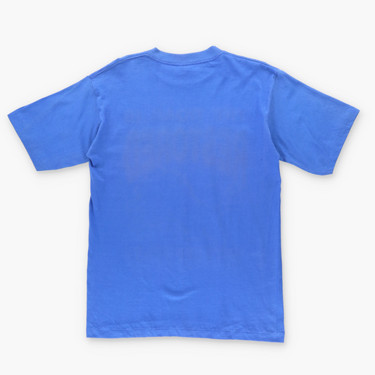 1992 DETROIT LIONS 'The Roar Is Restored' NFL USA Made Blue T-Shirt (M-L)