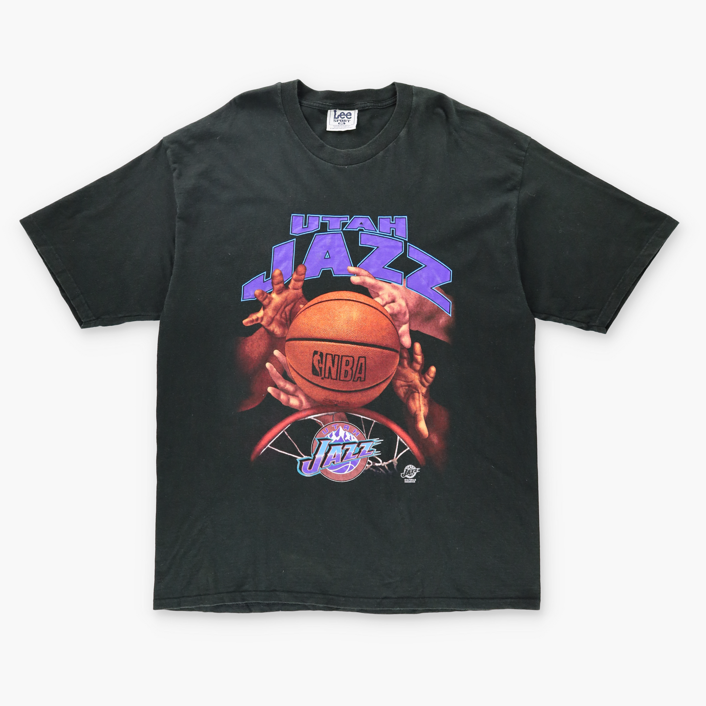 Vintage UTAH JAZZ NBA Basketball Black T-Shirt (XXL)