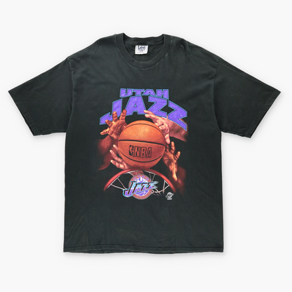 Vintage UTAH JAZZ NBA Basketball Black T-Shirt (XXL)