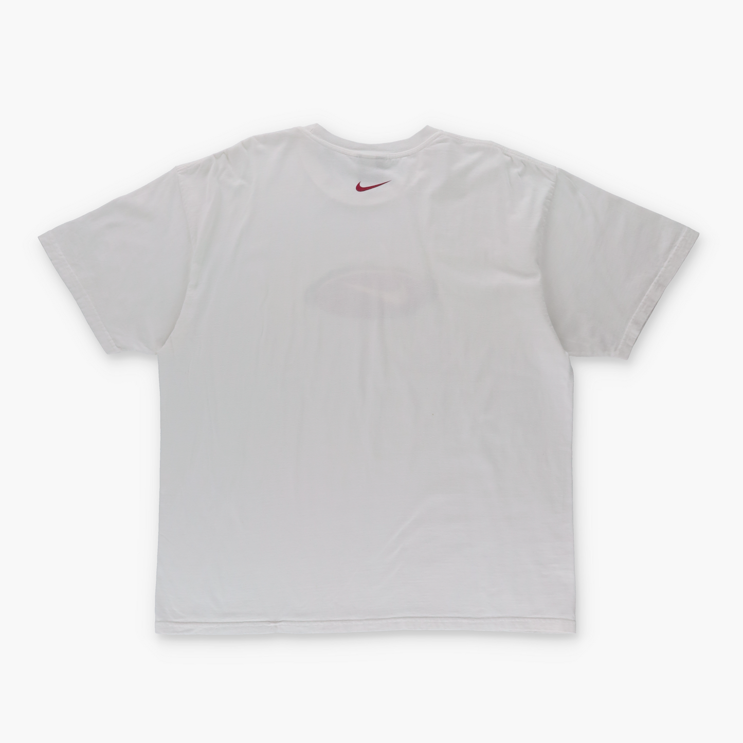 NIKE Y2K Centre Swoosh Red Oval Logo White Tee (XL)
