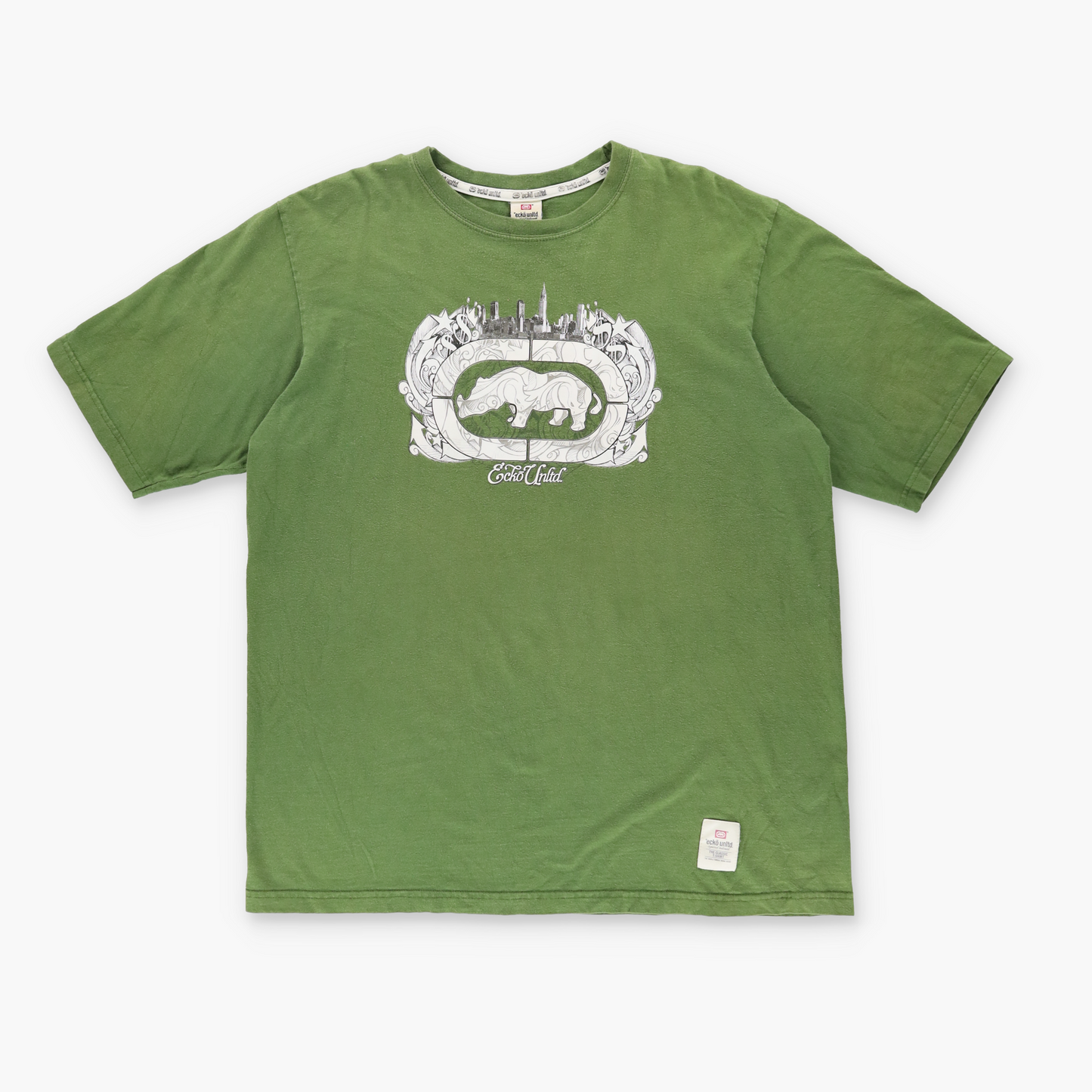 ECKO UNLTD Y2K Grunge Centre Logo Green T Shirt (XL-XXL)