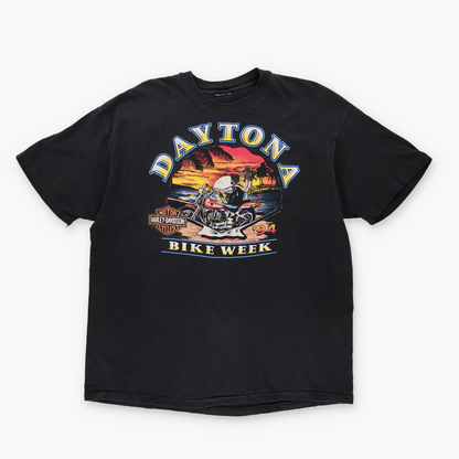 HARLEY DAVIDSON 90's Daytona Beach Single Stitch Motorcycle Tee (L)