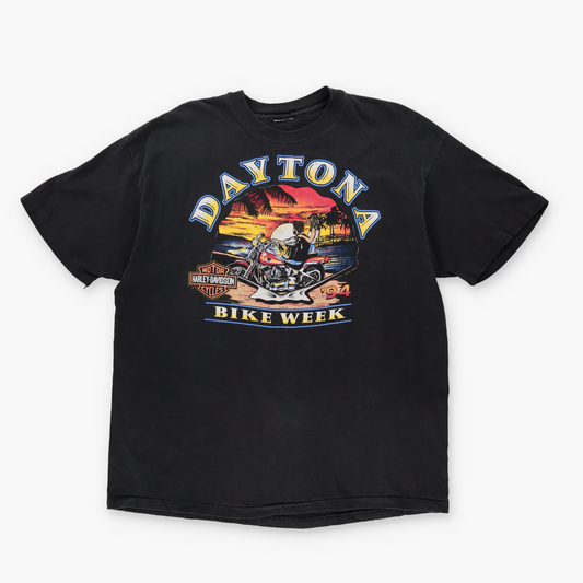 HARLEY DAVIDSON 90's Daytona Beach Single Stitch Motorcycle Tee (L)