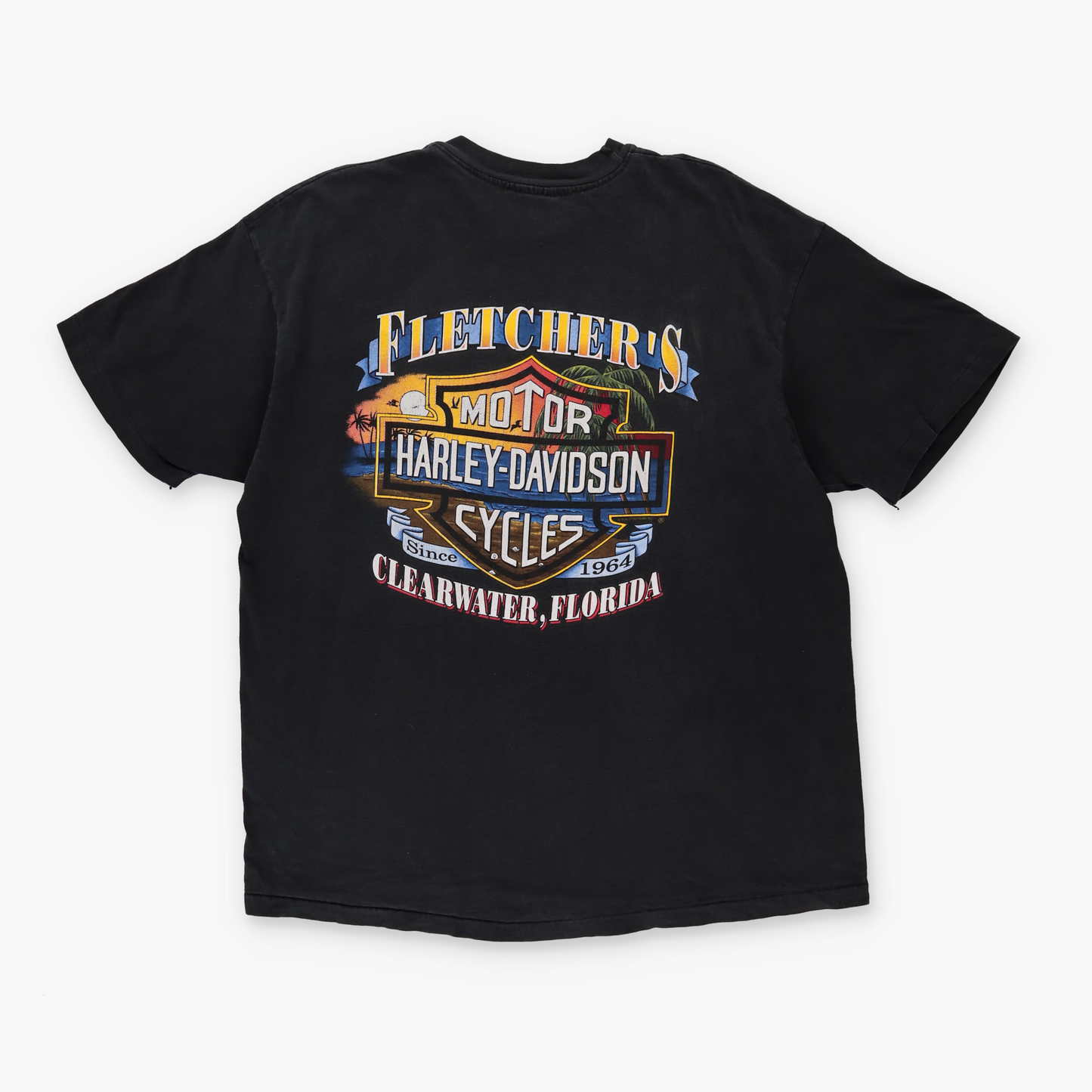 HARLEY DAVIDSON 90's Daytona Beach Single Stitch Motorcycle Tee (L)