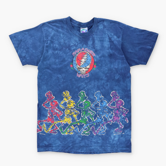 1994 GRATEFUL DEAD 'Paradise Waits' LIQUID BLUE USA Made Tie Dye Tee (L)