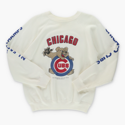 1984 CHICAGO CUBS Pro Sport MBL Baseball White 50/50 Sweatshirt (S-M) - Vintage Sole Melbourne