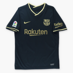 NIKE Messi Embroidered Swoosh Black Gold Football Jersey (M)