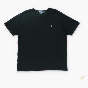 RALPH LAUREN POLO Black Embroidered Logo Waffle Tee (L)