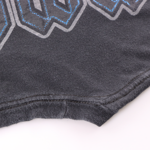 ELITE MMA Metallic Blue Cross & Skulls Y2K Style Tee (2XL)