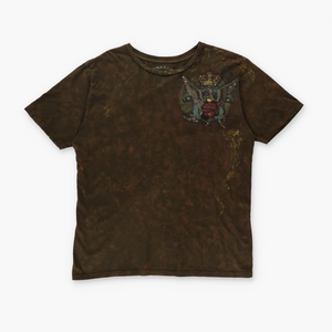MONARCHY Los Angeles Y2K "Sanctus Deus" Brown Tie Dye Tee (L-XL)