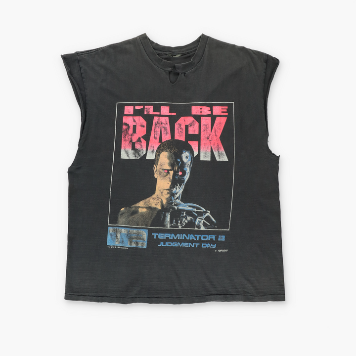 1991 Vintage "I'll Be Back" Terminator 2 Muscle Tee (L)