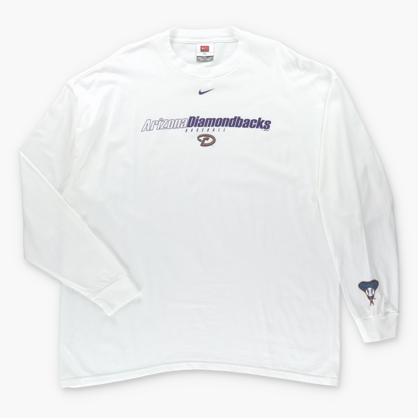 Vintage 2003 NIKE Arizona Diamondbacks MLB White Long Sleeve T-Shirt (XXL TALL) Vintage Sole Melbourne