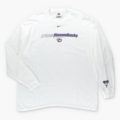 Vintage 2003 NIKE Arizona Diamondbacks MLB White Long Sleeve T-Shirt (XXL TALL) Vintage Sole Melbourne