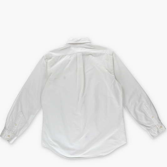 RALPH LAUREN Embroidered Small Pony White Button Up Long Sleeve Shirt (M)