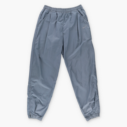 NIKE Embroidered Swoosh Logo Monochromatic Grey Track Pants (L)