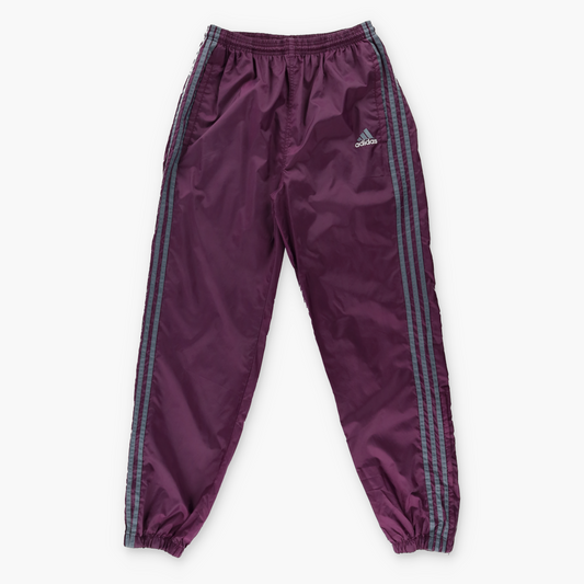 ADIDAS Embroidered Logo Maroon & Grey Drawstring Track Pants (M-L)