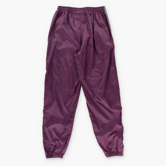 ADIDAS Embroidered Logo Maroon & Grey Drawstring Track Pants (M-L)