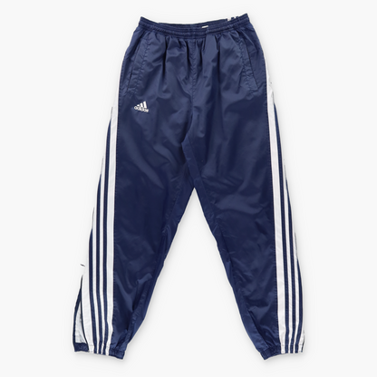 ADIDAS Embroidered Logo Navy & White Drawstring Track Pants (XS)