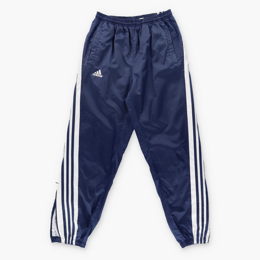 ADIDAS Embroidered Logo Navy & White Drawstring Track Pants (XS)