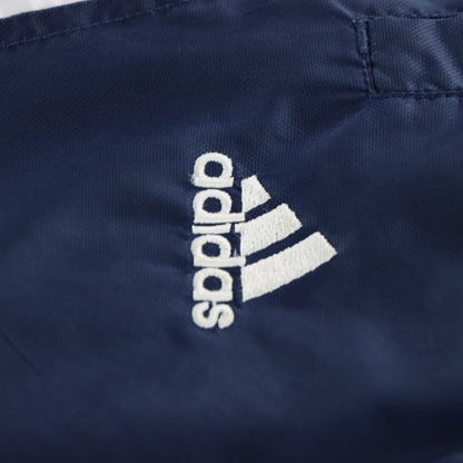 ADIDAS Embroidered Logo Navy & White Drawstring Track Pants (XS)