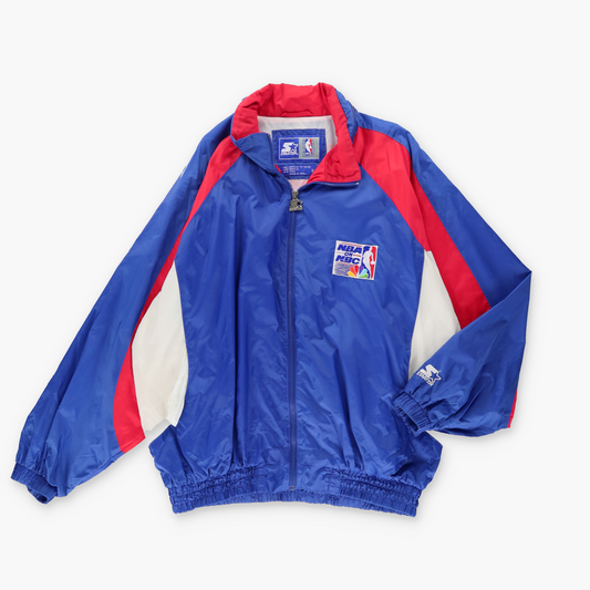 STARTER NBA Korean Made Blue & Red Windbreaker Jacket (XL)