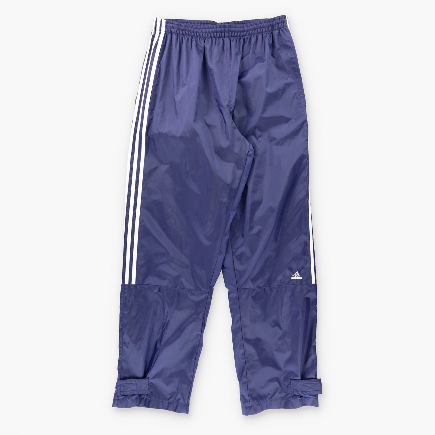 Vintage ADIDAS Navy Blue & White Embroidered Logo Velcro Cuff Track Pants (L-XL) ***COCO Vintage Sole Melbourne