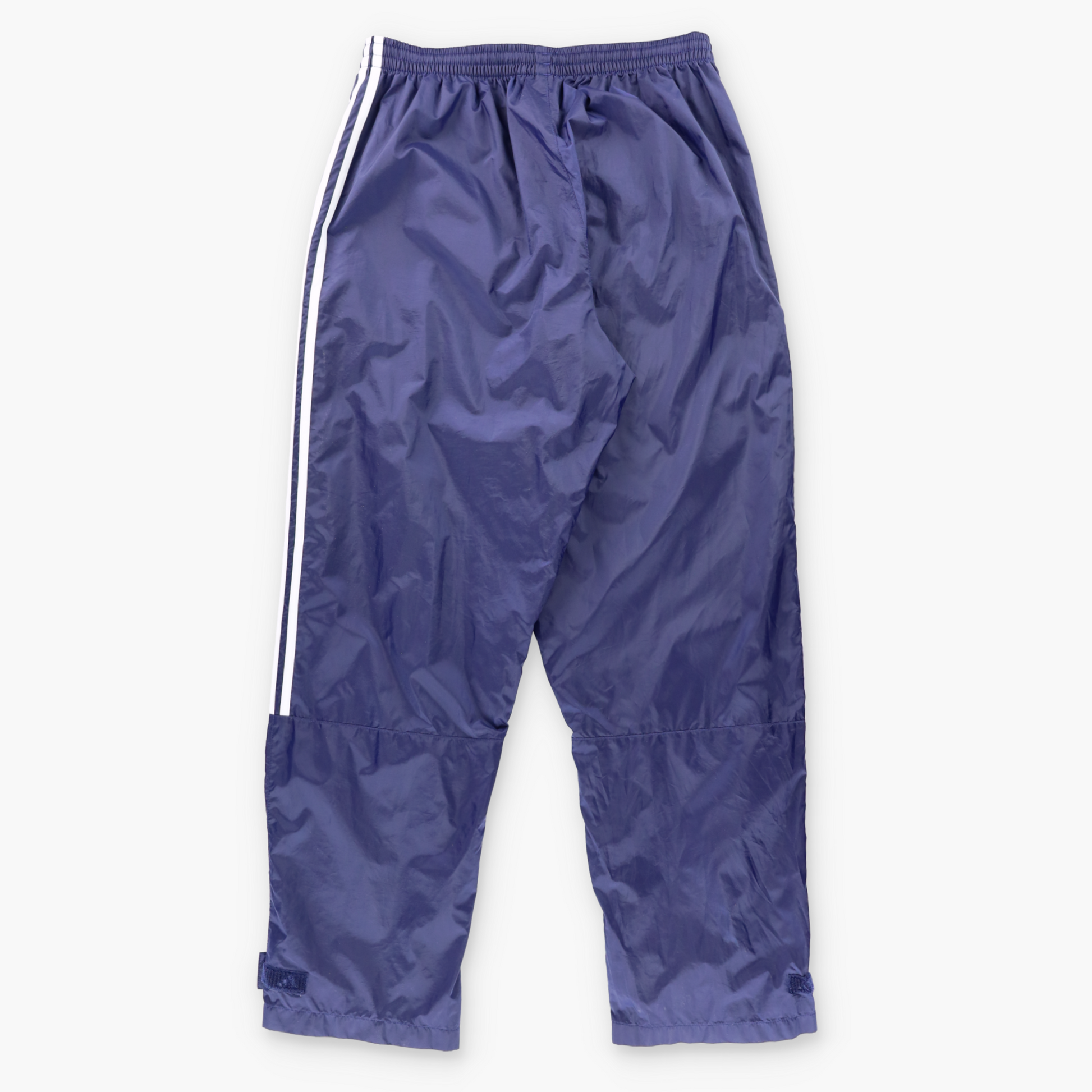 Vintage ADIDAS Navy Blue & White Embroidered Logo Velcro Cuff Track Pants (L-XL) ***COCO Vintage Sole Melbourne