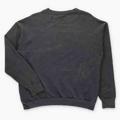 Vintage 1990 HARLEY DAVIDSON Tattooed Biker USA Made "Built Tough" Faded Black Thin Sweatshirt (L) ***COCO Vintage Sole Melbourne